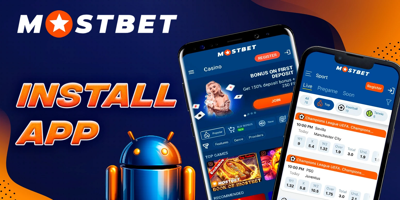 Mostbet app running on a mobile device
